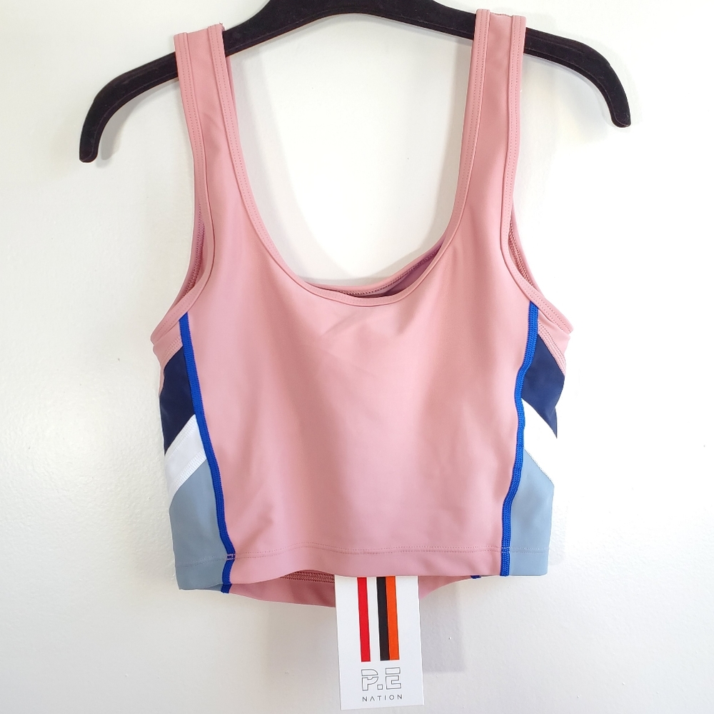 New P.E Nation Flex It Pink Pale Sports Bra Tank Top NWT Size XS - Picture 13 of 15